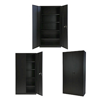 Metal Stationery Cabinet, 180(H) x 90(W) x 39(D) cm, Weight: 47kg, Black, Each