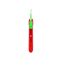 Swann Morton Retractable Surgical Scalpel Blade, No. 15 (3905), Sterile, Disposable, Stainless Steel, 25 Pieces/Box Box