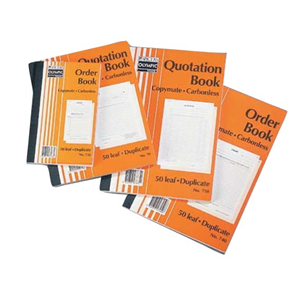 QUOTATION BOOK #750 A4 210X297M DUP. 50LF EACH Each