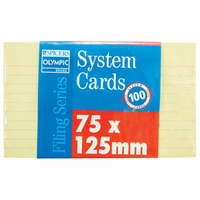 Guide Cards 3"X5" Buff Ruled Pack/100 Pack