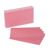 GUIDE CARDS 4"X6" PINK RULED PACK/100 Pack