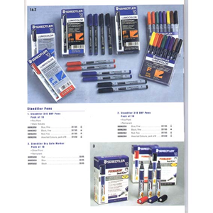 LUMOCOLOR PEN PERM. FINE WALLET/4 Pack