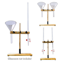 Funnel and Burette Biodegradable Wooden Stand, Base: 8.5 Length x 28 Width (cm), Rod: 1.5 Diameter x 45 Length (cm), Each Each