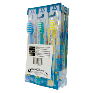Livingstone Toothbrush, Child, Bear, Soft DuPont USA Bristles, 12/Pack, 480/Carton Carton