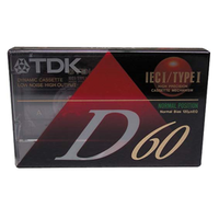 AUDIO CASSETTE TDK 60 MINUTE EACH Each