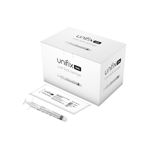 Terumo Unifix Hypodermic Syringe, 3ml, without Needle, Luer Lock, 100 Pieces/Box
