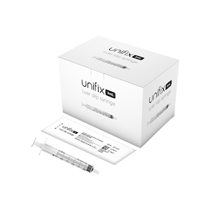 Terumo Unifix Hypodermic Syringe, 3ml, without Needle, Luer Slip, 100 Pieces/Box (Expiry: 30/06/2026)