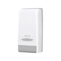 Veora Everyday Interleaved Toilet Tissue Dispenser, 14.5 x 29 x 13cm, Lockable, Wall Mountable, Plastic, White and Grey, Each Each
