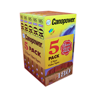 VIDEO TAPES CANOPOWER 180 MIN VHS EACH Each