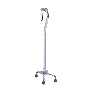 Livingstone Adjustable Aluminium Swan Quad Cane, Tube with Small Steel Base 70 - 94cm Height, Each Each