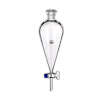 Scherf Prazision Separating Funnel, Acc. to Squibb, with PTFE Stopcock, 1,000mL, Socket Joint 29/32, Borosilicate Glass, European, Each Each