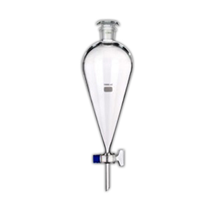 Scherf Prazision Separating Funnel, Acc. to Squibb, with PTFE Stopcock, 1,000mL, Socket Joint 29/32, Borosilicate Glass, European, Each Each