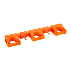 Vikan Hygienic Hi-Flex Wall Bracket System, 420mm, Orange, Each Each