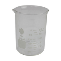 Bomex Beaker, 400ml, Low Form, Graduated with Spout, Borosilicate Glass, Each Each