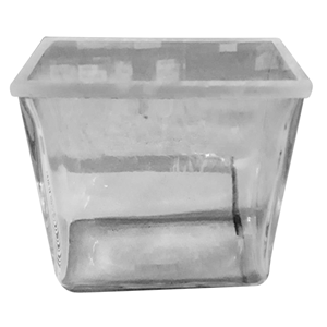 Specimen Jar, Rectangular with Cover 102 x 104 x 52mm, Glass, Each Each
