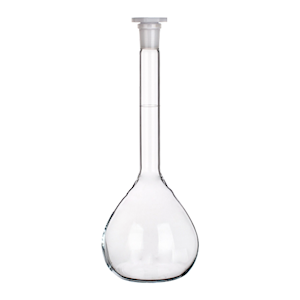 Bomex Volumetric Flask, 500ml, Socket Joint 19/26, Class B with Glass Stopper, Borosilicate Glass, European Standard, 2 Pieces/Box Box