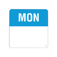 Fildes Food Safety Square Removable Label Monday, 40mm, 500/Roll Box