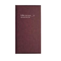 APPOINTMENT DIARIES #340 A4 WEEK/OPEN 1 HOUR BURGUNDY 07 Each