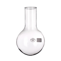 Flask, Round Bottom, 2000ml, Narrow Neck, with Rim, Borosilicate Glass, Simax, Each Each