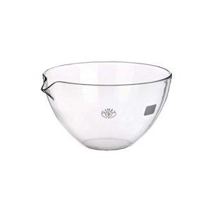 Simax Evaporating Dish, Flat Bottom with Spout, 90ml, 80mm and 35mm Diameter x 45mm Height, Borosilicate Glass, European, Each Each