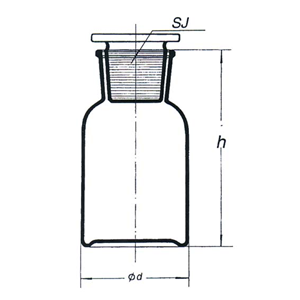 Simax Laboratory Reagent Bottle Wide Mouth
