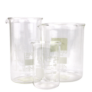 Simax Beaker, 250ml, Low Form, Graduated with Spout, Borosilicate Glass, 70 (Diameter) x 95 (Height) mm, European, Each Each