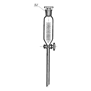 Simax Separating Funnel, Cylindrical, Graduated, with 29/32 Socket Joint Stopper, 1,000mL, Borosilicate Glass, European, Each Each