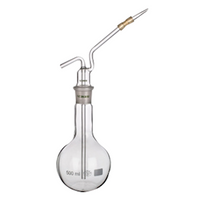 Simax Gas Washing Bottle, Complete Set, 500mL, Socket Joint 29/32, Height 200mm, Borosilicate Glass, European, Each Each