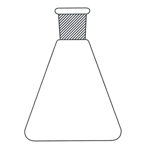 Simax Erlenmeyer Conical Flask, 100ml, 19/26 Socket Joint, 64mm Bottom Diameter, Borosilicate Glass, European, Each Each