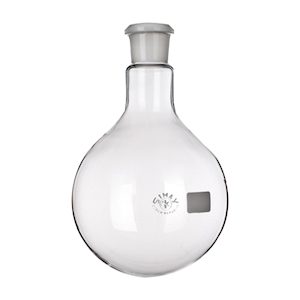 Flask, Round Bottom, 100ml, 19/26 Socket Joint, 115mm Height x 64mm Diameter, Borosilicate Glass, Simax, Each Each