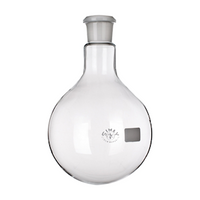 Flask, Round Bottom, 100ml, 29/32 Socket Joint, 115mm Height x 64mm Diameter, Borosilicate Glass, Simax, Each Each