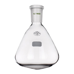 Simax Micro Flask, Round Bottom, 25mL, Socket Joint 14/23, 42 x 60(H) mm, Borosilicate Glass, European, Each Each
