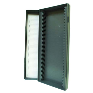 Aptaca Microslide Box, Holds 100 Slides, 230L x 180W x 35Hmm, Unhinged, Grey, Recyclable Polystyrene (PS), Each Each