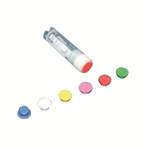 Aptaca Cryotube Coloured Inserts, Red, PVC, Cap Only for Tube Internal and External Thread, 1,000 Pieces/Pack
