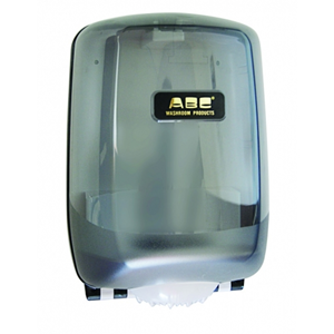ABC Centrefeed Towel Dispenser, ABS Plastic, Lockable, Transparent, Light Gray, Each Each