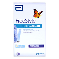 Abbott Freestyle Optium Neo H, Blood Glucose Test Strips, 100/Box (71312.75) Box
