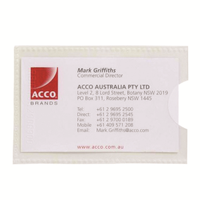 Marbig Card Holder, A6, 150 x 107mm, Clear, 10/Pack Pack