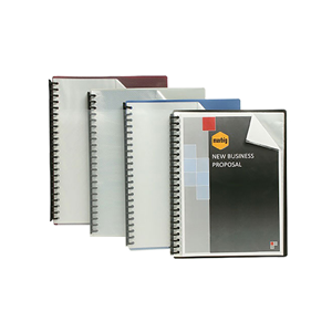 DISPLAY BOOK A4 REFILLABLE CLEAR FRONT RED EACH Each