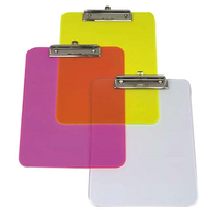 Marbig Clipboard, without Cover, A4, Plastic, Transparent, Assorted Colours, Each Each