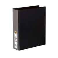 INSERT BINDER A4 50MM 2 RING BLACK EACH Each