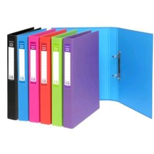 Marbig Colourhide Insert Ring Binder, A4, 2 Rings, Clear Each
