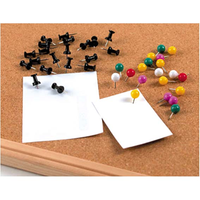 Marbig Push Pins, Assorted Colours, 30/Pack Pack