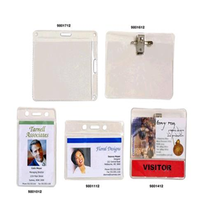 ID CARD HOLDER PORT &L/SCAPE CLR LARGE WITH PIN/CLIP PK/10 Pack