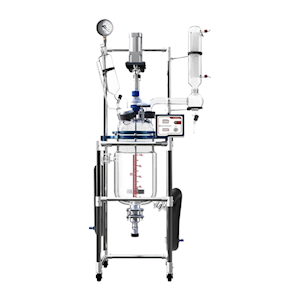 Across International Single Jacketed Glass Reactor Systems, 10L, 460(W) x 660(D) x 1980(H) mm, Temperature Range: -80degC to 200degC, Each