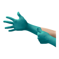 Ansell Microflex Chemical Resistant Gloves, 93-260, Small, Powder Free, Disposable, Green, 50 Pieces/Box Box