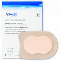 AQUACEL (CVT) ADH HEEL FOAM DRESSING, 19.8CM X 14CM, 5/PK Pack