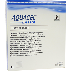 Aquacel Extra Dressing,10 x 10 cm, 10/Box Pack
