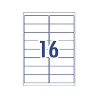 LABEL WHITE 16UP A4 400 LABELS/25PK Pack