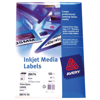 AVERY SPEC. INK. LABELS J8674MV/SPINE 50/PACK Pack