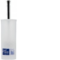Oates Enclosed Toilet Brush Set, Polyester, White, Each Each